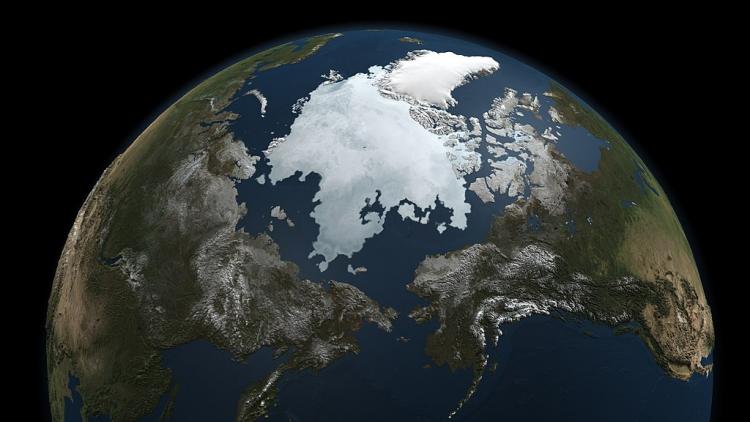 estensione del ghiaccio artico NASA