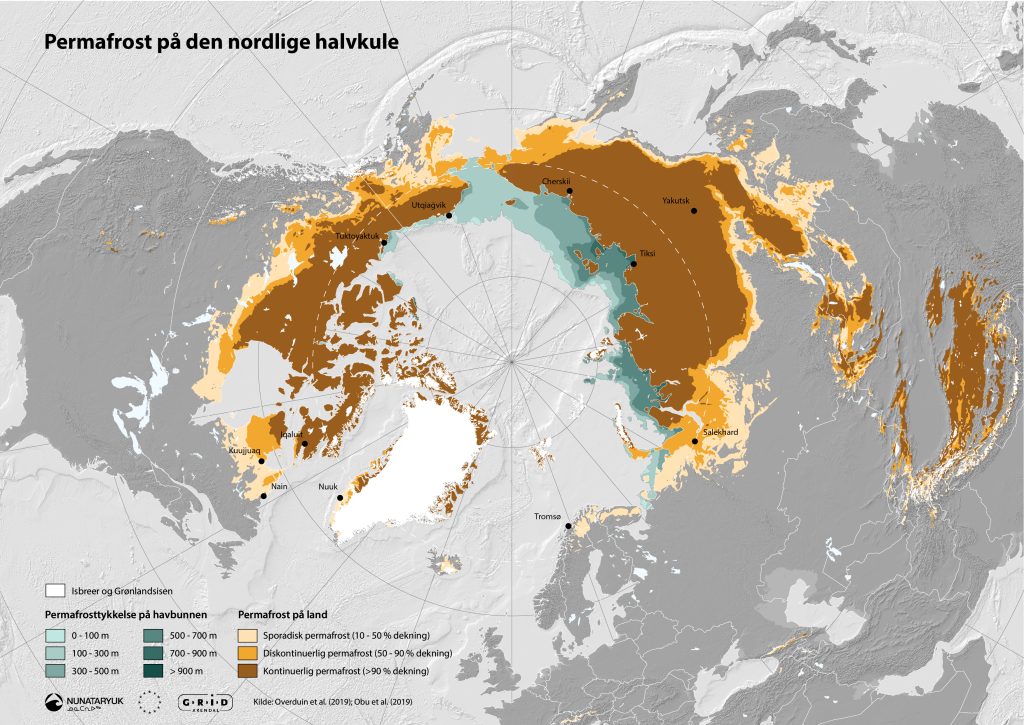 mappa permafrost artico