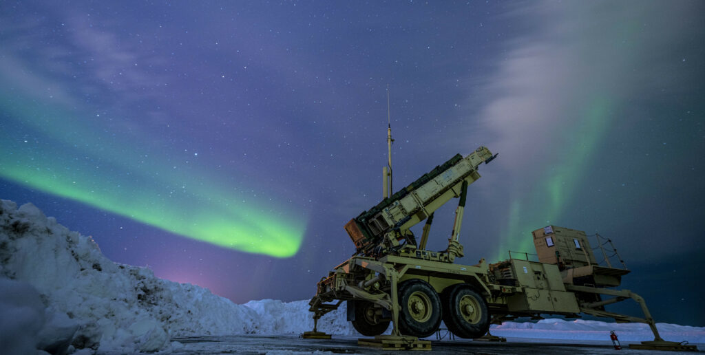 Arctic sky illuminates Patriot