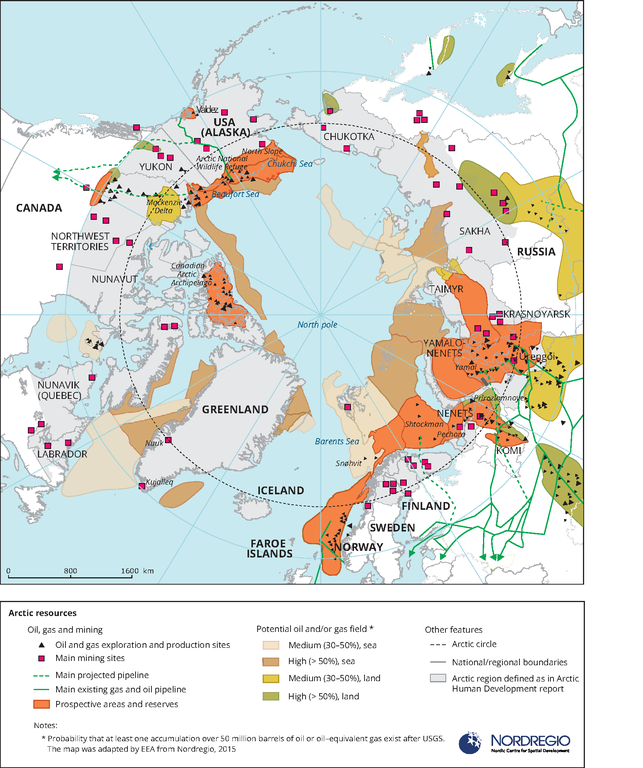 Arctic resources map