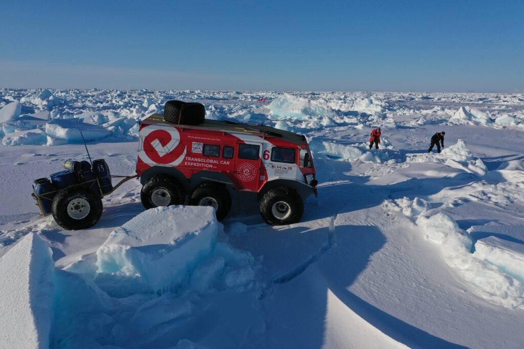 transglobal car expedition polo nord