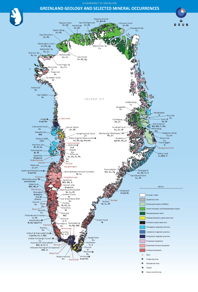 groenlandia oro bianco mappa