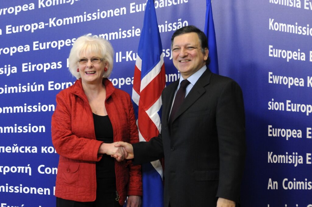 Jose Manuel Barroso, Johanna Sigurdardottir