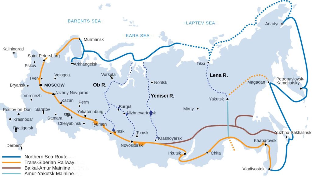 corridoio transartico mappa